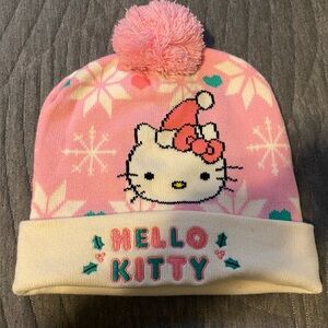 NWOT-Sanrio Hello Kitty Pink and White knit hat